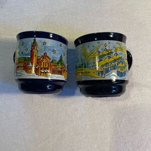 Mohata GmbH Wiesbadener German Xmas Market Cobalt Blue Mugs